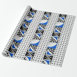 Southwest Sunrise in Blue Gift Wrap Presentpapper