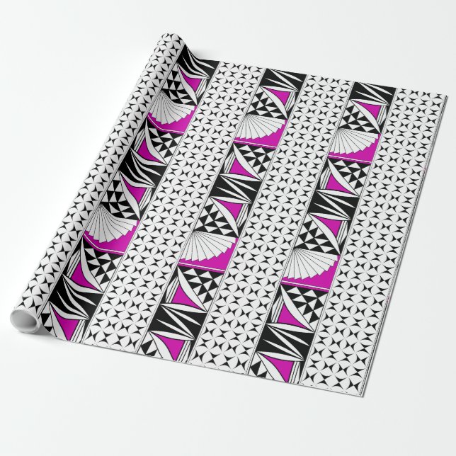 Southwest Sunrise in Rosa Gift Wrap Presentpapper (Utrullad)