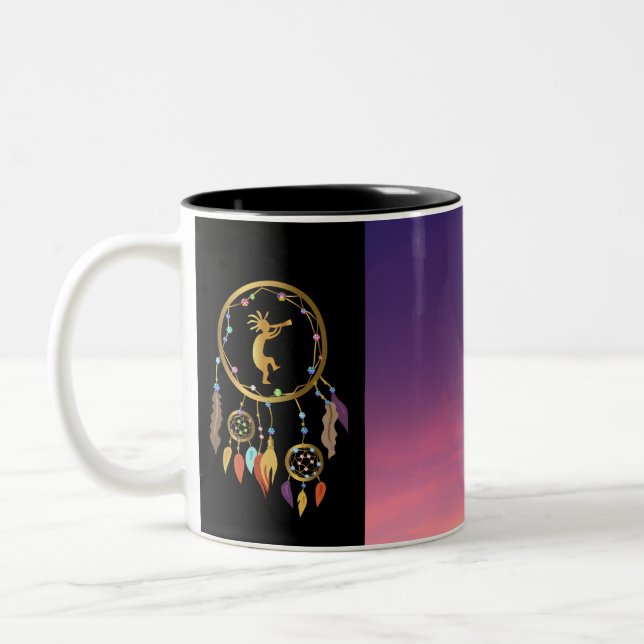 Southwest Sunset Kokopelli Dreamcatcher Mugg (Vänster)