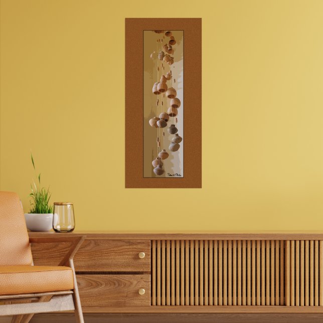 Southwest Terra Cotta Vind Chime Hello Life Poster (Vardagsrum 2)