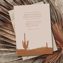 Southwest Terracotta Desert Cactus Bröllop