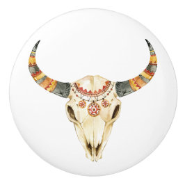 Southwest Tribal Bull Skull 1 Knopp