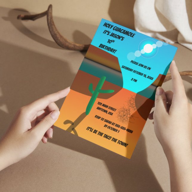 Southwest Tumbleweed Birthday Inbjudningar (Skapare uppladdad)