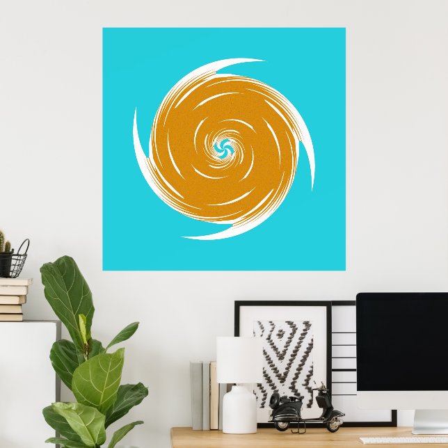 Southwest Twirl Mönster Poster (Hemmakontoret)