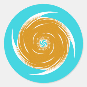 Southwest Twirl Mönster Runt Klistermärke