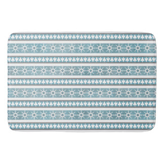 Southwest Winter Blue Geometric Snowflake Gräs Lg Badrumsmatta
