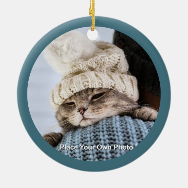 Southwest Winter Geometric Snowflake Personalized Julgransprydnad Keramik (Baksidan)