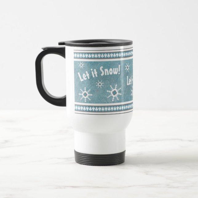 Southwest Winter Geometric Snowflakes Personalized Resemugg (Vänster)