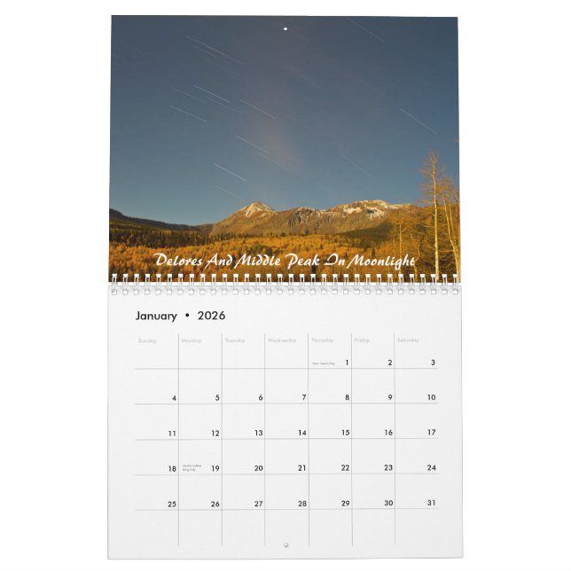 Southwestberg av Colorado Kalender (Jan 2026)