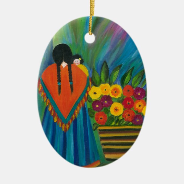 Southwestdesign #1 julgransprydnad keramik (Framsidan)