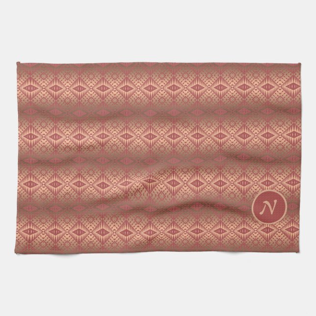 Southwestern abstrakt geometrisk lutning kökshandduk (Horisontell)