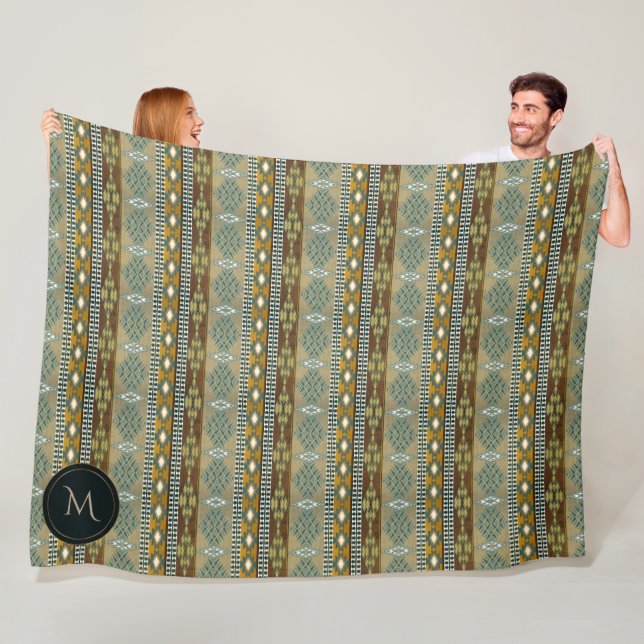 southwestern etniskt stam- mönster fleecefilt (På plats)