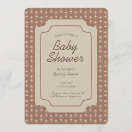 Southwestern Geometric Gender Neutral Brown Beige Inbjudningar