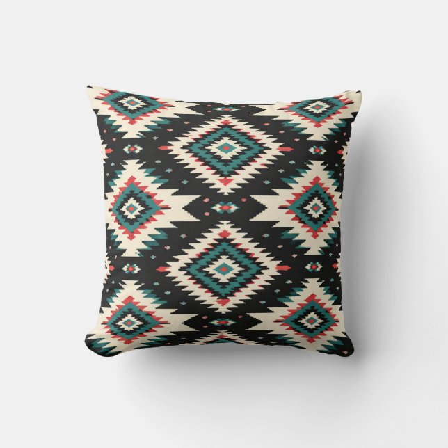 Southwestern Geometric Pattern Pillow  Kudde (Framsida)