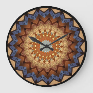 Southwestern geometrisk design stor klocka