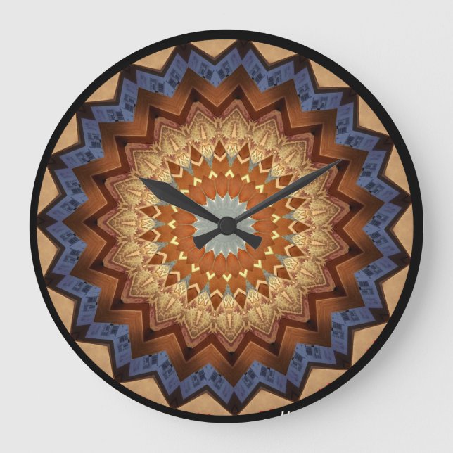 Southwestern geometrisk design stor klocka (Framsida)