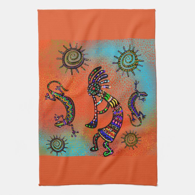 SOUTHWESTERN KOKOPELLI KONST       KÖKSHANDDUK (Vertikal)
