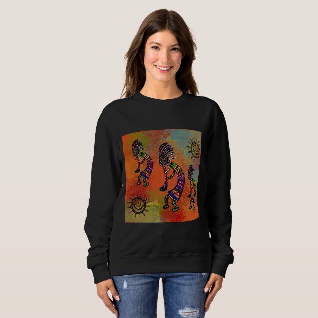 SOUTHWESTERN KOKOPELLI KONST  T SHIRT (Hel framsida)