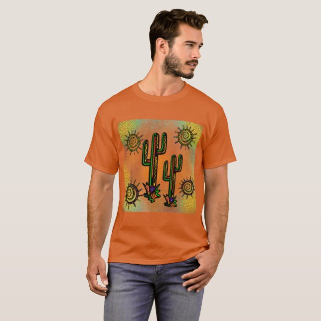 SOUTHWESTERN KOKOPELLI-KONST  T SHIRT (Hel framsida)