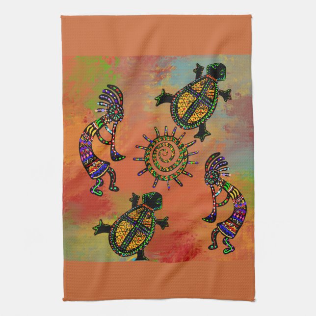 SOUTHWESTERN KOPELLI ART KÖKSHANDDUK (Vertikal)