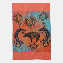 SOUTHWESTERN LIZARD ART KÖKSHANDDUK