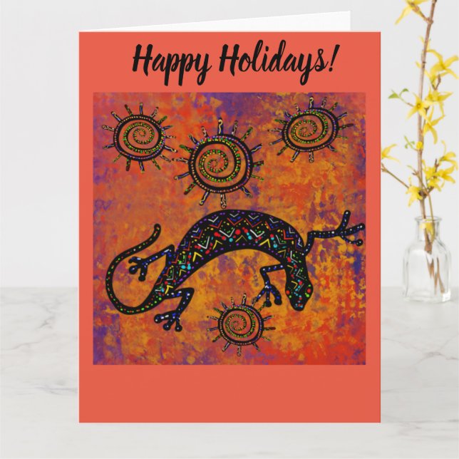 SOUTHWESTERN  ÖDLE KUNST    KORT (Gul blomma)