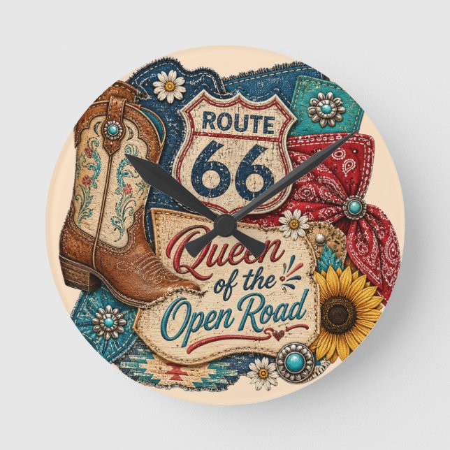 Southwestern Queen Open Road Tid Rund Klocka (Framsida)