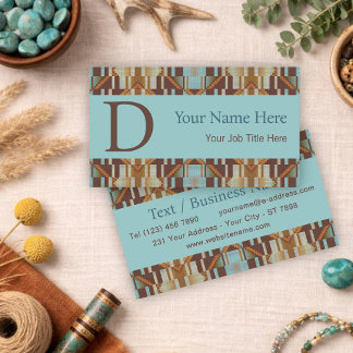 Southwestern Tribal Pattern Inspired Custom Visitkort