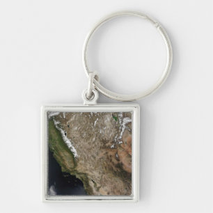 Southwestern United States Fyrkantig Silverfärgad Nyckelring
