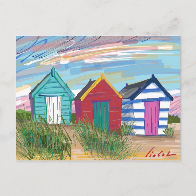 Southwold Beach Huts Vykort (Framsida)
