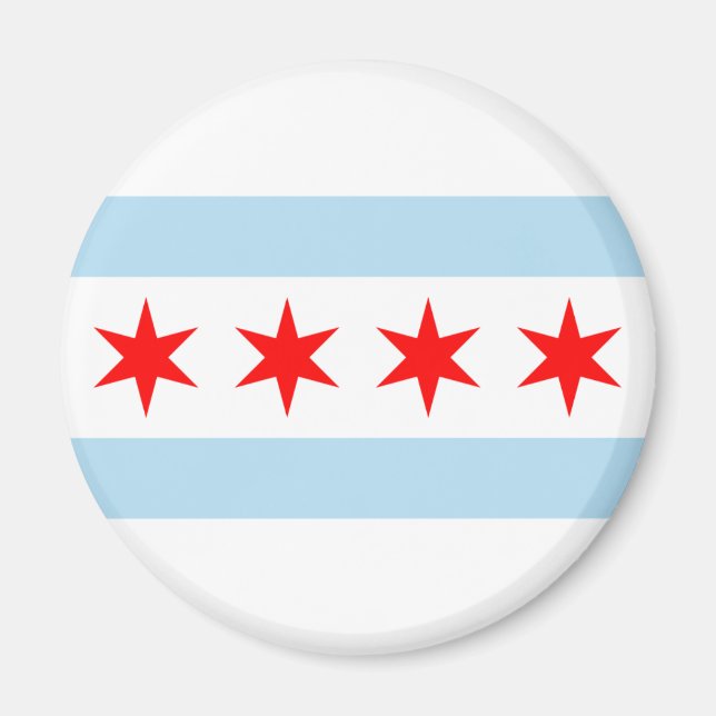 Souvenir Chicago Flagga Magnet (Framsidan)