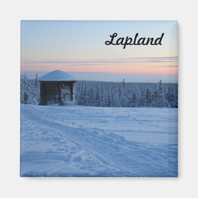 Souvenir Couché de soleil en Laponie Magnet (Framsidan)