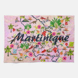 Souvenir de la Martinique Kökshandduk
