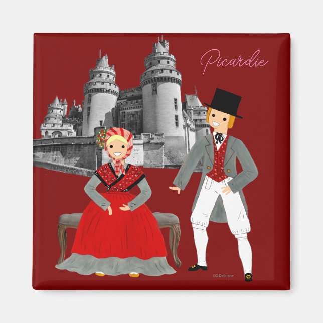 Souvenir de Picardie, Frankrike Magnet (Framsidan)