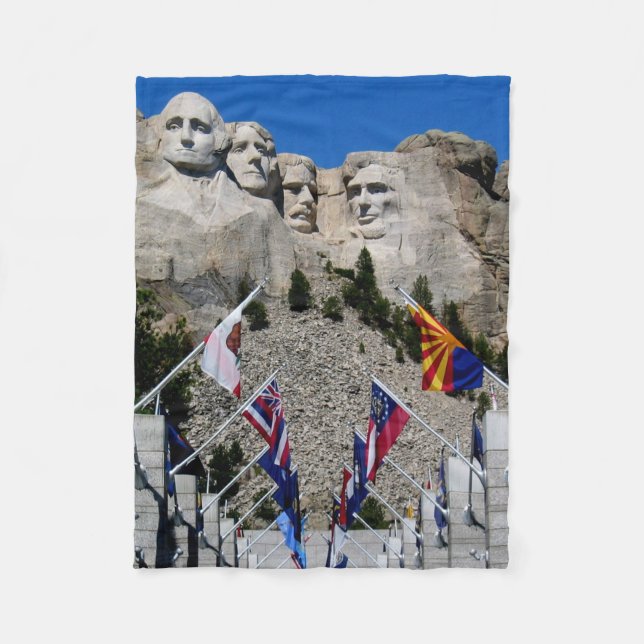Souvenir för anpassadeMt Rushmore Fleecefilt (Framsidan)