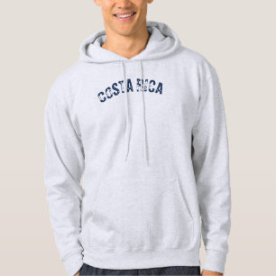 Souvenir för blått för Costa Rica sportstil Sweatshirt Med Luva