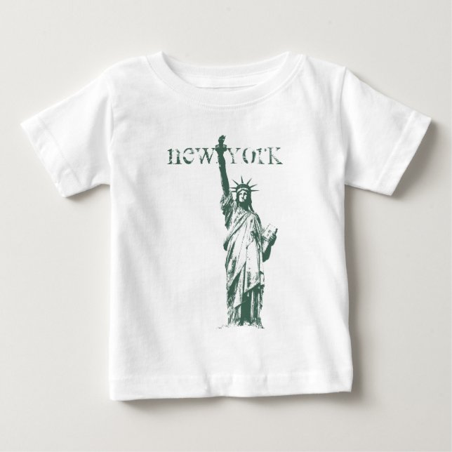 Souvenir för frihetsgudinnan för babyNew York Tee (Framsida)