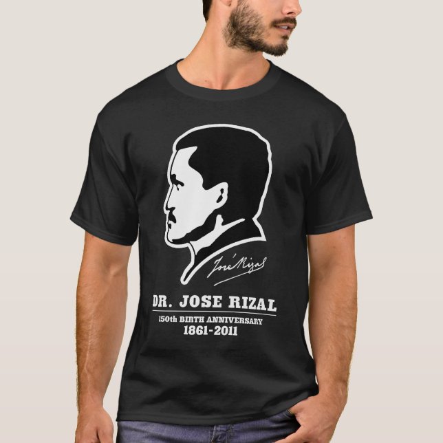 Souvenir för Jose Rizal @ 150. födelseårsdag T Shirt (Framsida)