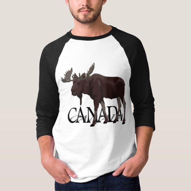 Souvenir för Kanada älgJersey Retro kanadensisk T Shirt (Framsida)