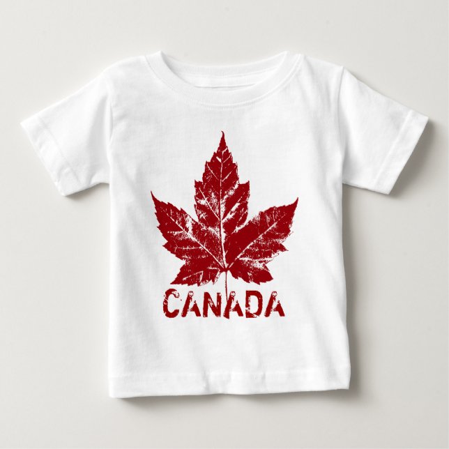 Souvenir för lönnlöv för kall Kanada babyskjorta T-shirt (Framsida)