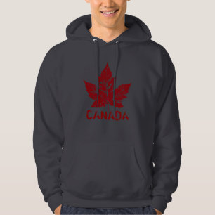 Souvenir för lönnlöv för kall Kanada Hoodie Retro
