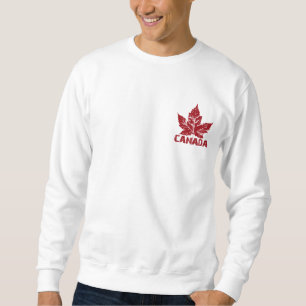 Souvenir för lönnlöv för kall Kanada tröja Retro Långärmad Tröja
