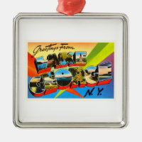 Souvenir för sjöGeorge New York NY vintage resor