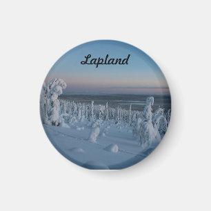 Souvenir Forêt enneigée de Laponie Magnet