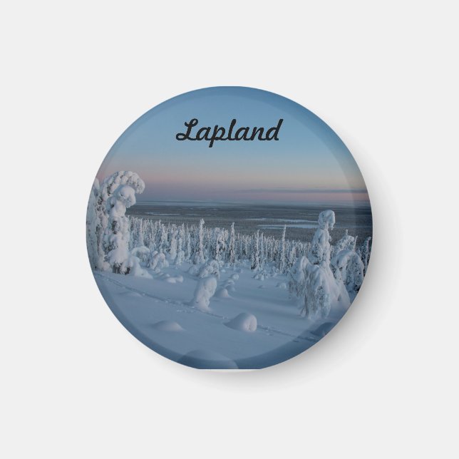 Souvenir Forêt enneigée de Laponie Magnet (Framsidan)