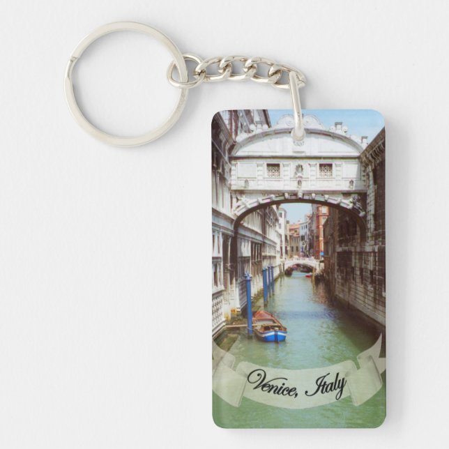 Souvenir från Venedigs Italien Bridge of Sighs (Framsidan)