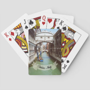 Souvenir från Venedigs Italien Bridge of Sighs Spelkort