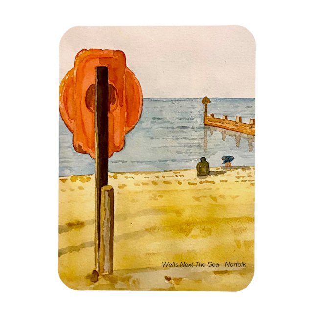 Souvenir från Wells Next Sea Norfolk England Magnet (Vertikal)