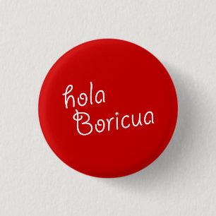 Souvenir: Hola Boricua: Klämma fast Knapp