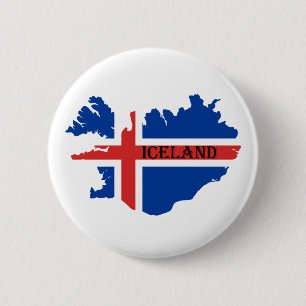 Souvenir knäppas med den isländska kartan och knapp